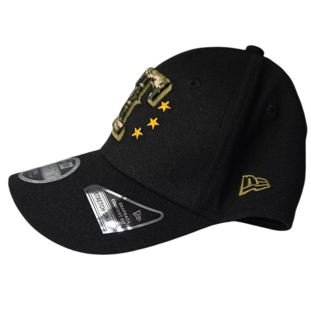 New Era Texas Rangers‎ Armed Forces 9FORTY YOUTH Stretch Snap Hat Black Camo NEW